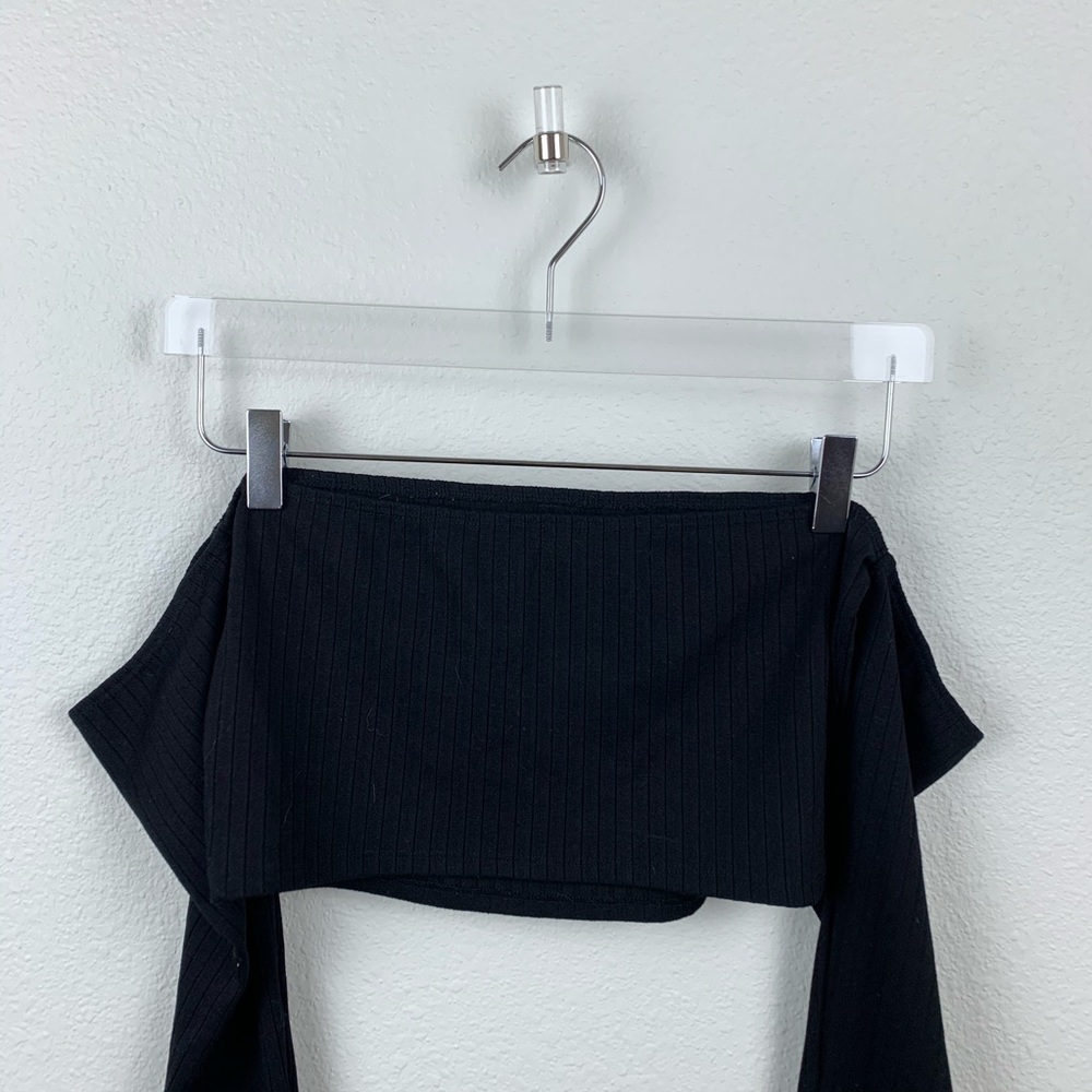 Lovers + Friends Bells Crop Sweater in Black - Picture 8 of 9
